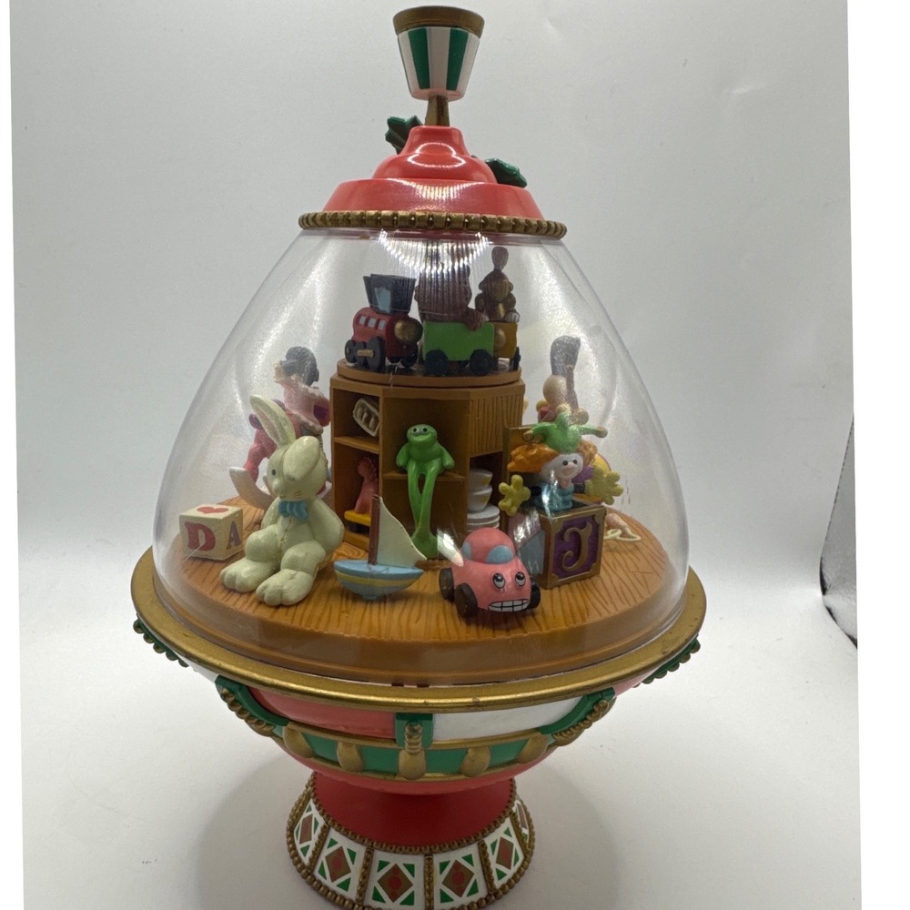 Vintage 1994 House of Lloyd Christmas Around the World Musical Toy Box Carousel
